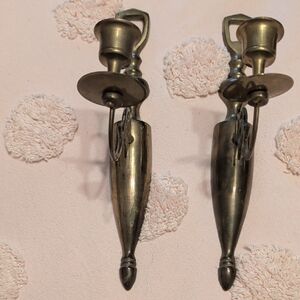 Elegant Solid Brass Wall Sconces (Pr.)